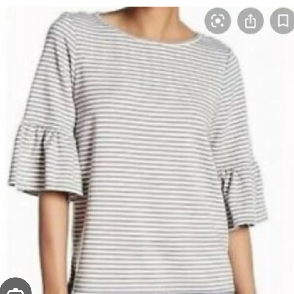 Max Studio White and Tan Short Sleeve Tees... New